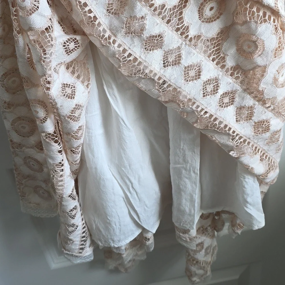 Free People Just Like Honey Lace Dress in ivory, Size 4 G189